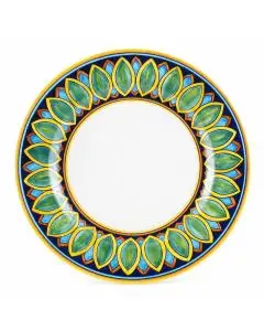 Italian round platter from the Geometrico 22D Collection handmade by D&G Design - Deruta, Rapallo, Amalfi