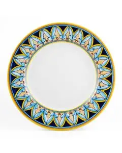 Italian round platter from the Geometrico 24D Collection handmade by D&G Design - Deruta, Rapallo, Amalfi