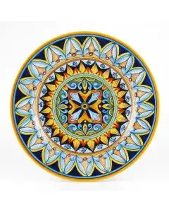 Italian round platter from the Geometrico 24D Collection handmade by D&G Design - Deruta, Rapallo, Amalfi