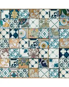 Deruta Reclaimed tile panel handmade by Antica Deruta - Italy