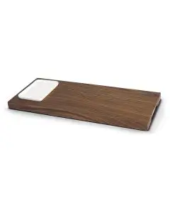 Wooden board with one ceramic tray by Coltellerie Berti in Scarperia, Italy