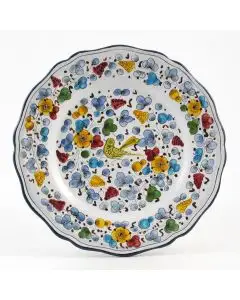 Arabesco Classico Italian round platter handmade by Fima in Deruta