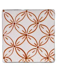 Hand-painted Deruta tile AD05A Classica collection by Antica Deruta, Italy. The tile is entirely handcrafted.