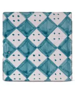 Hand-painted Deruta tile AD08V Classica collection by Antica Deruta, Italy. The tile is entirely handcrafted.