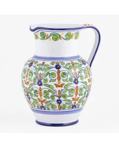 Deruta pitcher from the Amelia collection, handmade by Antica Deruta - Italy