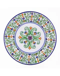 Deruta round platter from the Amelia collection, handmade by Antica Deruta - Italy