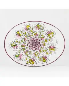 Cecilia Bella Italian oval platter handmade by Ceramiche Andrilia in Deruta