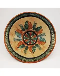 Italian centerpiece bowl handmade in Mantua using the traditional sgraffito method