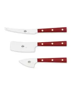 Set of 6 Steak Knives White Resin Handles Chianino Consigli 