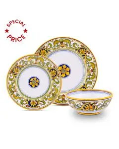 3-piece place setting Cinquecento: dinner plate, salad & dessert plate, cereal bowl