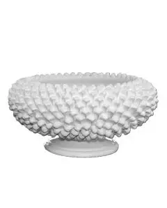 White Pine Cone Footed Bowl