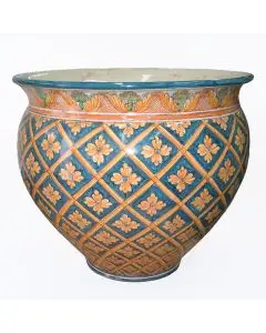 Sicilian planter by Ceramiche Sofia handcrafted in Caltagirone - Italy