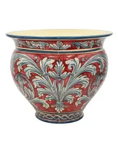 Italian Ornato planter by Sofia. This precious home décor accent is carefully handcrafted in Caltagirone, Sicily