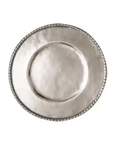 Handcrafted Italian pewter charger plate San Marco by Cosi Tabellini in Brescia