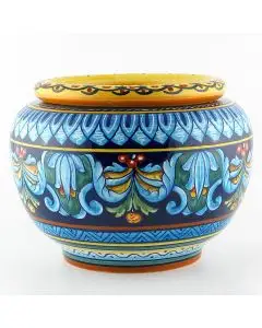 Italian insert planter handmade by Eugenio Ricciarelli - Deruta, Rapallo, Amalfi