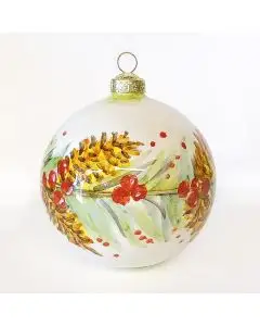 Italian Christmas Ball Bauble Handmade in Deruta by D&G Design