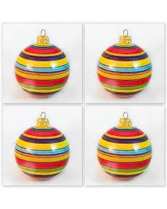 Set of Four Balls Baubles Millerighe