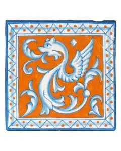 Handmade Italian Tile AD29T by L'Antica Deruta - thatsArte.com