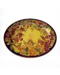 Italian oval platter from the Frutta Classica Collection handmade by D&G Design in Deruta
