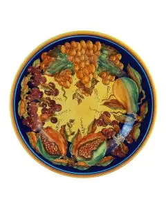 Italian round platter from the Frutta Classica Collection handmade by D&G Design in Deruta