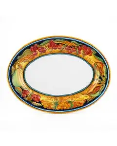 Italian oval platter from the Frutta Semplice Collection handmade by D&G Design in Deruta