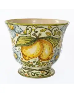 Italian ceramic Planter handmade by Ghenos in Sicily