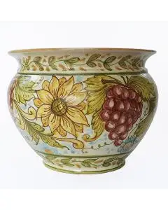 Italian ceramic Planter handmade by Ghenos in Sicily