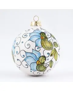 Handmade Italian Christmas ball bauble  by Ceramiche Andrilia - Deruta