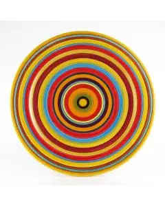 Italian round platter from the Millerighe Collection handmade by D&G Design in Deruta