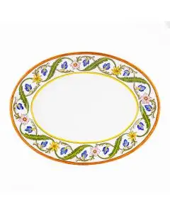 Nastro Italian oval platter handmade by Fima in Deruta