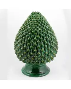 Green Table Lamp Pine Cones ND Dolfi Handmade in Tuscany