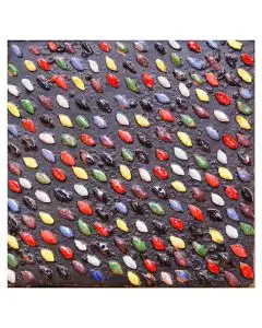 Contemporary Tuscan tile ND01 handcrafted by ND Dolfi in Montelupo Fiorentino, Italy