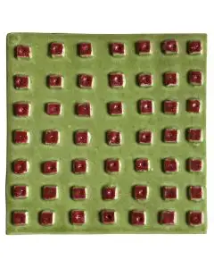 Contemporary Tuscan tile ND16 handcrafted by ND Dolfi in Montelupo Fiorentino, Italy