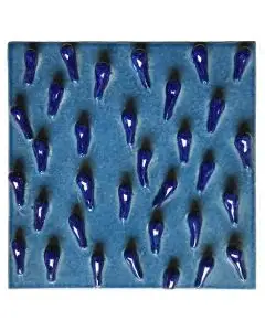 Contemporary Tuscan tile ND34 handcrafted by ND Dolfi in Montelupo Fiorentino, Italy