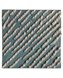 Contemporary Tuscan tile ND40 handcrafted by ND Dolfi in Montelupo Fiorentino, Italy