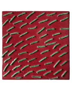 Contemporary Tuscan tile ND41 handcrafted by ND Dolfi in Montelupo Fiorentino, Italy