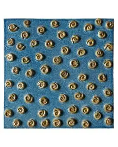 Contemporary Tuscan tile ND43 handcrafted by ND Dolfi in Montelupo Fiorentino, Italy