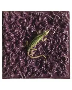Contemporary Tuscan tile ND47 handcrafted by ND Dolfi in Montelupo Fiorentino, Italy