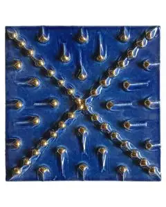 Contemporary Tuscan tile ND50 handcrafted by ND Dolfi in Montelupo Fiorentino, Italy