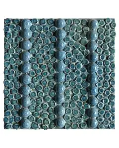 Contemporary Tuscan tile ND53 handcrafted by ND Dolfi in Montelupo Fiorentino, Italy