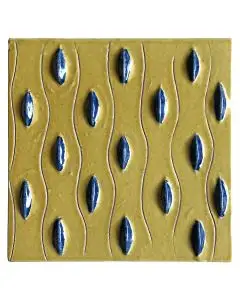 Contemporary Tuscan tile ND59 handcrafted by ND Dolfi in Montelupo Fiorentino, Italy