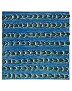 Contemporary Tuscan tile ND78 handcrafted by ND Dolfi in Montelupo Fiorentino, Italy
