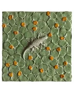 Contemporary Tuscan tile ND83 handcrafted by ND Dolfi in Montelupo Fiorentino, Italy