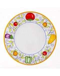 Orto Italian dinner plate handmade by Fima in Deruta