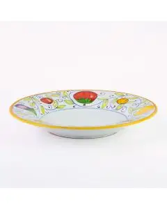 Orto Italian pasta & soup plate handmade by Fima in Deruta - main image