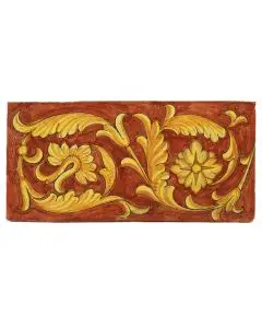 Hand-painted Deruta tile PPT by Antica Deruta, Italy. The tile is entirely handcrafted.