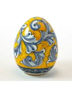 Italian ceramic egg handmade by Ceramiche Rampini in Gubbio, Italy