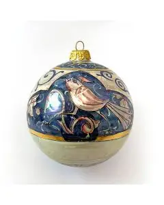 Italian Christmas ball ornament handmade by Rampini in Gubbio, Italy