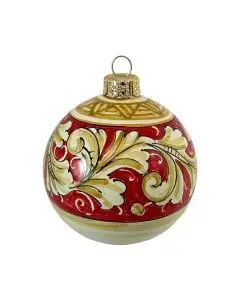 Italian Christmas ball ornament handmade by Rampini in Gubbio, Italy