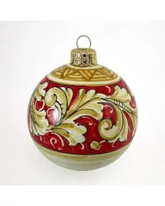 Italian Christmas ball ornament handmade by Rampini in Gubbio, Italy